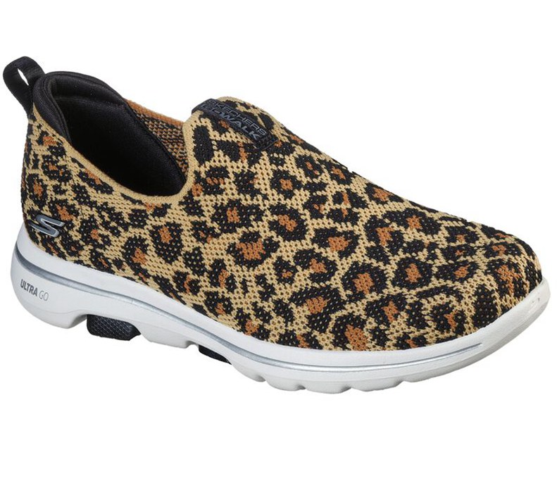 Skechers Dam Leopard Slip On - Gowalk 5 - Wildlife - Sverige (KWHMS-6032)